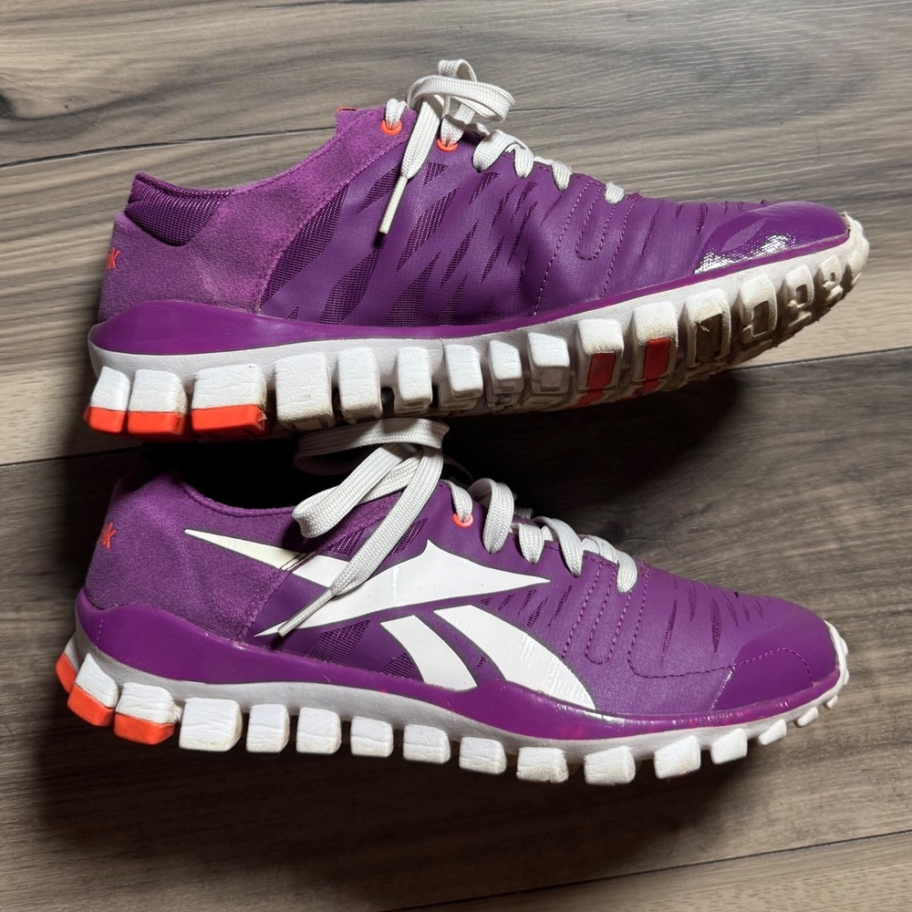 Reebok RealFlex Purple Orange Women's Running Shoes J93858 Size 8 - Picture 2 of 10
